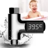 Gauges LED Display Water Shower Thermometer Battery Free Electricity Water Temperature Monitor Energy Smart Meter Thermometer Home Tool