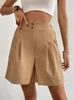 Shorts femminile Jim Nora Women Summer High Waist Pallina LADAGGIO CASTICHE CHUAD VINTAGE SOLID ABBIGLIAMI Pantaloni a matita corta femmina