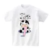 Famille Matching Tenues Famille Look Mommy et moi Vêtements Matching Summer Cow Printing Vêtements Famille Mère fille Fils Père enfants T-shirt D240507