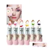 Lipstick 6 cores hidratante por longa duração Cristal geléia de temperatura mágica cor alteração no protetor labial 12pcs Drop Drop Health Dhbdl