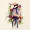 Figurine decorative American Indipendence Day Simulation Garland Porta appesa Finestra Decorazione di Finestra Piccole ghirlande per interno