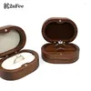 Sachets de bijoux 1pcs Boîte de mariage rustique Boîte en bois Custom Custom de la Saint-Valentin pour la cérémonie