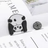 Pinos broches fofos panda chinesa olhando para baixo broooch de pin chapéu de chapéu de lenço da série de lenços infantis wx wx