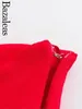 Sukienki swobodne 2024 sklep Bazaleas Seksowne czerwone rękawe mini gorsetu urzędnik dla kobiet bez pleców Bodycon Party