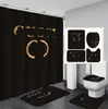 Wholesale Bathroom Shower Curtain Cross-Border Waterproof Shower Curtain Toilet Carpet Suit