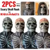 Maschere 1/2pcs Halloween Demone Mask Horror Brain Brain Zombie Latex Maschera Scarico Costumi Costumi Maschera per teschio Maschera Masquerade Party Prop