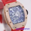 WRIS MALE RM WORTH RM010 MENS'S WORD 18K ROSE GOLD SET AVEC DATE DAMENT AFFICHAGE AUTOMATIQUE MÉCANIQUE MÉCANICAL SWISS World Back Set avec Diamond Watch