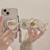 Les supports de monture de téléphone portable luxueux marbre mignon en marbre magnétique Griptok Griptok Stand Cartoon Phone Ring Grip Tok pour iPhone pour Pad Magsafe Smart Tok