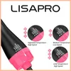 Curling Irons Lisapro Heißluftpinsel und einstufiges Haartrockner Volumetrien 1000W Weiche Touch Pink Styling Geschenkburler Glätterer Q240506