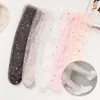 Mulheres meias de design exclusivo de design de renda de renda lua lenha de moda glitter malha para tornozelo altíssimo meias transparentes curtas finas