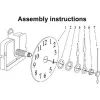 Zegarowe mechanizm ruchu zegara Części + ręce mechanizm ruchu zegara Części + dłonie Crossstitch DIY