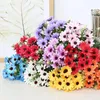 Dekorativa blommor 5 gaffel 15head Artificial Daisy Gerbera Flower Chamomile Silk Buquets Diy Wedding Home Decoration Arrangement Party