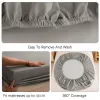 Sängkläder 100% vattentät madrassöverdrag kudde justerbar nonslip sängmonterad arkskydd med elastiskt band enstaka storlek140/160/180x200