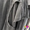 Мужские футболки Retro Doub Layer Швейная футболка Мужчины женщины 2024SS Vintage T Высококачественные толстые ткани негабаритные мыть