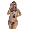 NOUVELLES FEMMES BROWN Suisses de survêtement Cartoon Bear Mouse Beauty Sportswear T-shirts and Jogger Shorts Ladies O-Leck Pullover à manches courtes T-shirt décontracté en deux pièces en deux pièces