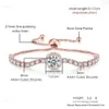 Charm Bracelets eefs Adjustable Wedding Exquisite Colorful Crystal For Women Zirconia Hand Chain Bridal Girls Engageme