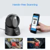 Escáneos Eyoyo 1D 2D Desktop Barcode Scanner, con escaneo automático de detección de marcos omnidireccionales Lector de código de barras QR Lector QR