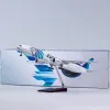 Miniaturen 47 cm 1/157 Schaal 777 B777 Aircraft Egypte Air Airlines Model W Licht en wiellandingsgestel Diecast plastic harsvlak