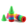 Fotboll 10st/set Skate Marker Training Road Cones Roller Football Soccer Rugby Soft Tower Skating Hinder Roller Skate Pile Suppplies