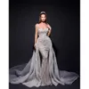 Wedding Dresses Lace Square Exquisite Pearls Mermaid Beads Tulle Detachable Train Backless Custom Made Plus Size Bridal Gown Vestidos De Novia