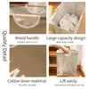 Waterproof Laundry Basket Cotton Linen Dirty Clothes Baskets Laundry Organizer Foldable Sundries Storage Bag Foldabling Hamper 240506