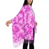 Sjaals Abstract Tie Dye Scarf vrouwelijk wit roze paarse ontwerpkop met kwast winter y2k koele sjaals en wraps outdoor bufanda