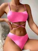 Dames badmode 3 stuks ombre veter bikini badmode en strandrok sexy voor dames 2023 Baden zomerkleding H240507