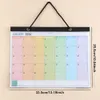 Calendrier 1 PC 2024 arc-en-ciel mensuel du mur mensuel PVC Couverture transparente parfaite pour planifier et organiser le calendrier quotidien Plan hebdomadaire