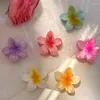 Haaraccessoires 1/6pcs Zomerbloem Haarclips vrouwen meisjes acryl plumeria zijponsen klauw pinnen barrette hoofdtoets zoet