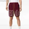 Up Grade Original Rhuder Designer Short Pants Summer New Suede Foam Casual Split Shorts Control Black Pants