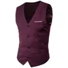 Men Vest Plus Size 6XL Fashion Slim Fit Sleeveless Wedding Waistcoats 9 Colors Solid Business Leisure Casual Dress Suit Vests 240507
