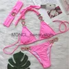 Dames badkleding hartslagboeten bikini -zwempakken met hoofdband vrouwen vrouwelijk push -up bikini strand zwemkleding badpakken zwembad bather h240507