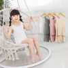 Pajamas Summer Girls Pajama Set Pure Cotton Baby Pajamas Cute Princess Pajamas Childrens Pajamas 3-15Y Spring Pajamas Night Clothing SetL2405