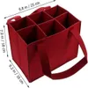 Opbergdozen Bakken 6 flessen wijncontainer met verdeling opbergtas draagbaar geschenk rode doos handgreep Q240506