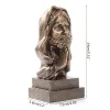 Sculture per la resina creativa Gesù Cristo per il busto di testa Statue antico Bronzo Finitura Meditazione Preghiera Scultura da collezione casa da collezione