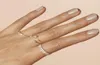 Zespół wypełniony złotem biały sześcienna cyrkonia Mały cienki pierścień łańcucha łącza kubańskiego Miami dla kobiet Delikatna minimalna design6717115
