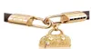 Fashion Gold Bracelets Woman Homem Homem de alta qualidade Couro aço inoxidável Pulseira Casal Jóias de alta qualidade com Box1745311