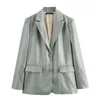 Abiti da donna 2024 blazer metallico per donne luccichio ufficio donna manica lunga blazer spalline