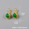 Dangle Earrings Exquisite Golden Leverback Fashion Jewelry Green Stone Birthstone Bride Princess Wedding Engagement Earring