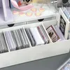 Storage Boxes Bins Plastic Box Photocards Small Card Desk Organizer Identification Stationery Q240506