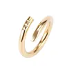 Mode nagel ring designer ring mode unisex manschett ring par armband guld ring smycken valentins dag gåva