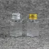 Bouteilles de rangement 10 ml Boun Brown Plastique Bouteille carrée cristalline Clear Origines Rempillable Flip Top Cap Perfume Eau Emballage vide