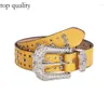 Ceintures de ceinture Pu ceinture avec boucle de papillon de diamant pour les amateurs de mode jeans jupe 360