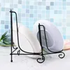 Hooks Craft Bracket Book Holder Po voetstuk Bowl Beelframe Zwart Iron Plate Rack Display Stand Egel Home Decoration Racks