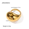 New Fashion Gold Color Large Rings for Women Party Jewelry 14k Yellow Gold Big Flowers Cocktail Anillos Mujer