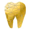 Stickers Dental Care Tooth Shaped Acrylic Mirrored Wall Stickers Dentist Clinic Stomatology 3D Wall Art Decal Orthodontics Office Decor