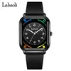 Creative Fashion Watch Polydold Campus Quartz Nouvelle tendance de l'année de Loong Silicone Luminous Small Square for Women