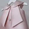 Fleur fille rose rose Enfants d'anniversaire robes de baptême pour les enfants élégants en dentelle robe robe fille boutique de fête des vêtements A1339 240416
