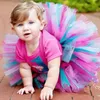 tutu Dress Colorful Baby Girls Tutu Skirts Infant Toddler Handmade Fluffy Ballet Tutus with Ribbon Bow and Headband Kids Tulle Pettiskirts d240507