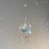 Décorations de jardin Suncatcherhanging Crystal Moon Catcher Pendentif Pentures vent Chimes Rainbow Prism Window Drop Bell Christmas Tree Home Decor